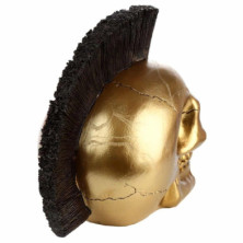 imagen 1 de figura calavera decorativa con cresta pink dorada