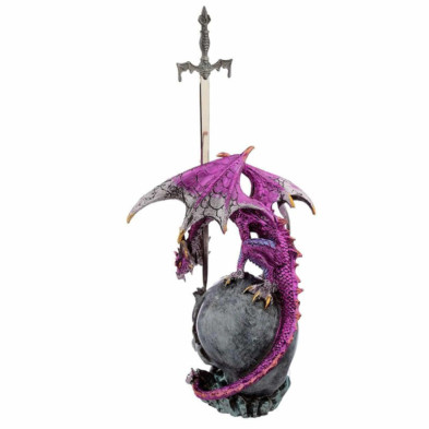 imagen 3 de figura dragón leyenda oscura morado
