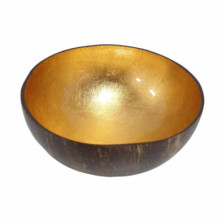 Imagen cuenco de cáscara de coco oro