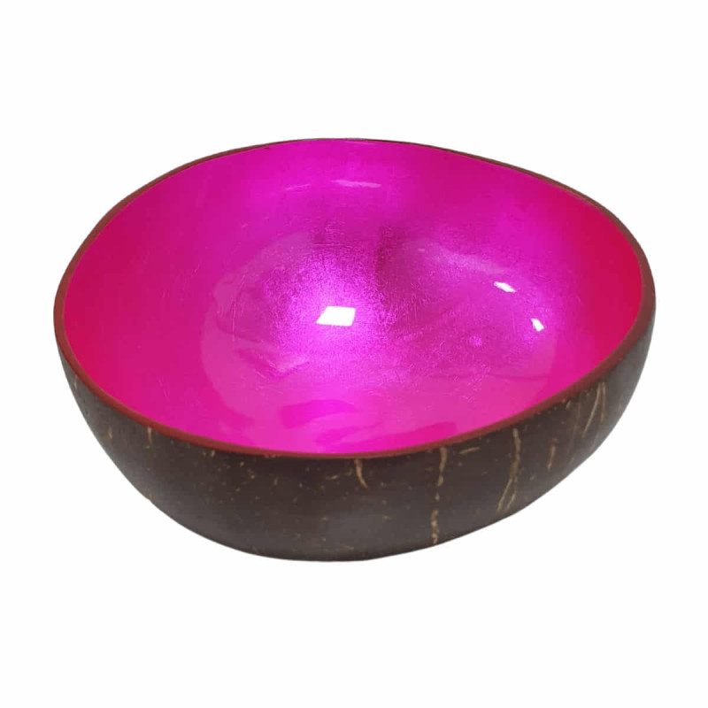 Imagen cuenco de cáscara de coco fucsia Imagen cuenco de cáscara de coco fucsia