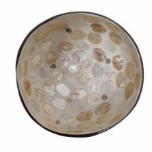 imagen 1 de cuenco de cáscara de coco lunares brillantes