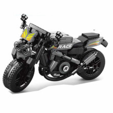 Imagen maqueta moto silver negra 288 piezas