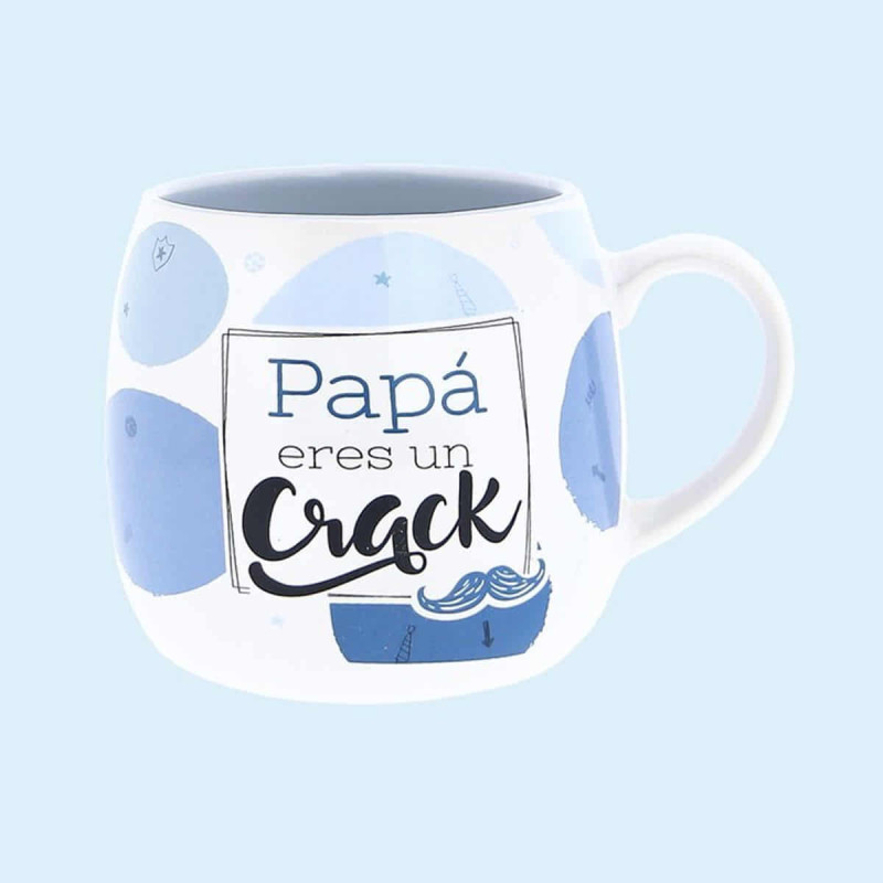 Imagen taza ovalada papá eres un crack