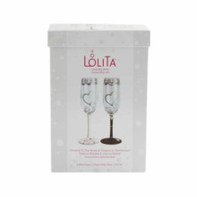 imagen 3 de copas de cava estuche mr mrs toasting lolita