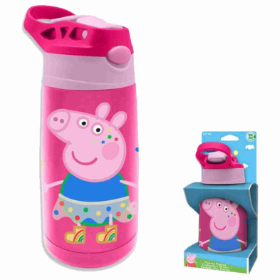 imagen 1 de cantimplora acero inoxidable 450ml peppa pig