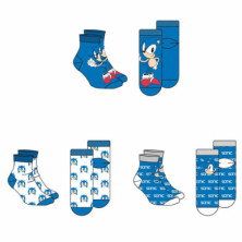 imagen 1 de calcetines sonic set de 3 pares