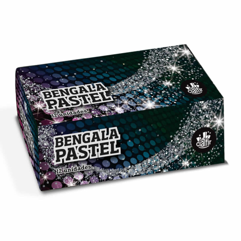 Imagen bengala de 12cm destellos estrellitas pack 12u