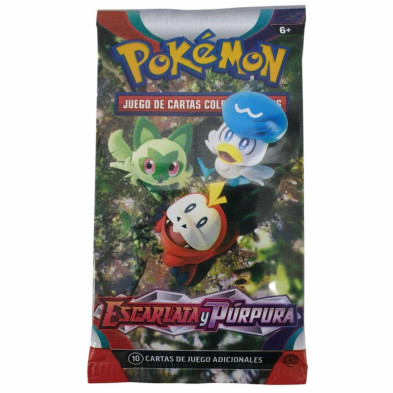 imagen 1 de sobre 10 cartas pokémon escarlata y púrpura