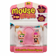 imagen 2 de pack 2 figuras mouse in the house puerta rosa