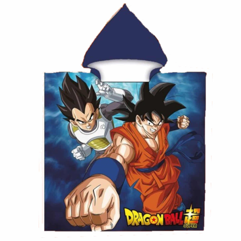 Imagen poncho microfibra dragon ball infantil 55x110cm