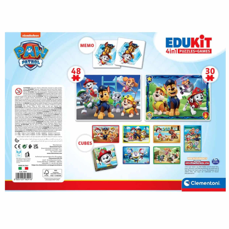 Kit educativo 4 em 1 com a patrulha da pata - hipergol.pt