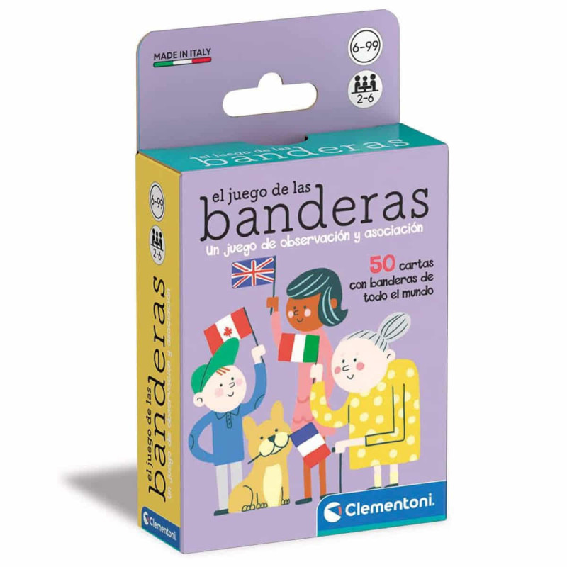 Imagen juego baraja de cartas de las banderas clementoni