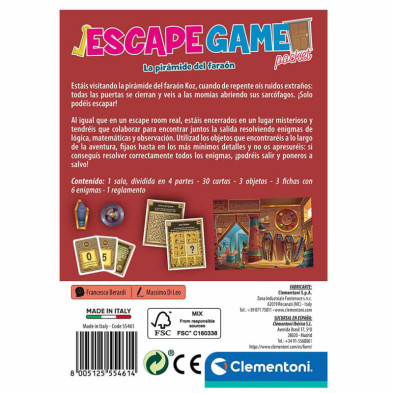 imagen 1 de juego de cartas la pirámide del farón  - escape ga