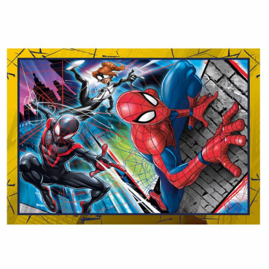 imagen 1 de puzzle spiderman 4 en 1 de 12 a 24 piezas clemento