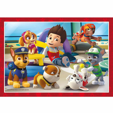 imagen 2 de puzzle paw patrol 4 en 1 de 12 a 24 piezas clement