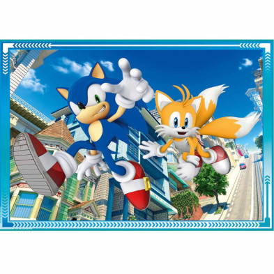 imagen 2 de puzzle sonic 4 en 1 de 12 a 24 piezas clementoni