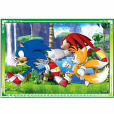 imagen 3 de puzzle sonic 4 en 1 de 12 a 24 piezas clementoni