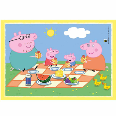 imagen 2 de puzzle peppa pig 4 en 1 de 12 a 24 piezas clemento