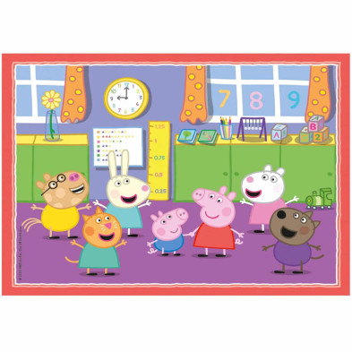 imagen 4 de puzzle peppa pig 4 en 1 de 12 a 24 piezas clemento