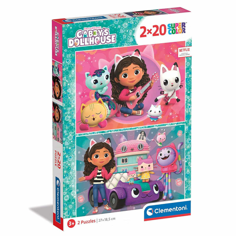 Imagen puzzle gabbys dollhouse de 2x20 piezas