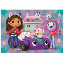 imagen 2 de puzzle gabbys dollhouse de 2x20 piezas