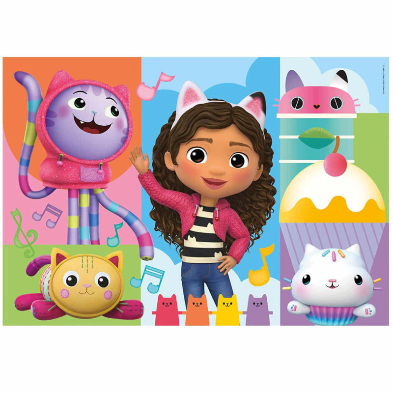 Gabbys Dollhouse Puzzle 2x60 Peças | Diversão a dobrar para as crianças ...