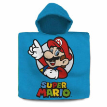 Imagen poncho algodón super mario 60x120cm