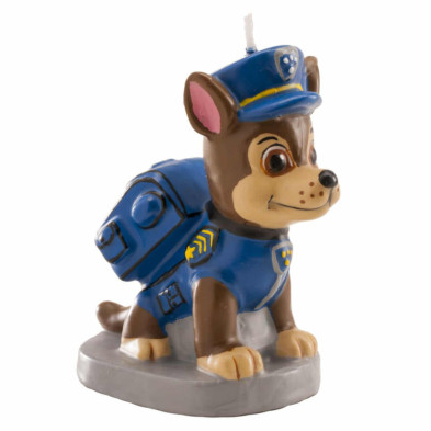 Imagen vela 3d cumpleaños chase paw patrol 7cm