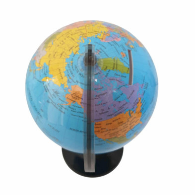 imagen 1 de hucha atlas 14cm - globo terráqueo mar azul