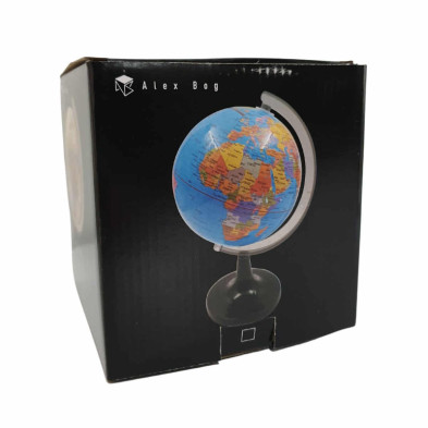 imagen 3 de hucha atlas 14cm - globo terráqueo mar azul