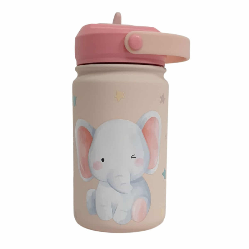 Imagen botella acero inoxidable 330ml tapón elefante Imagen botella acero inoxidable 330ml tapón elefante