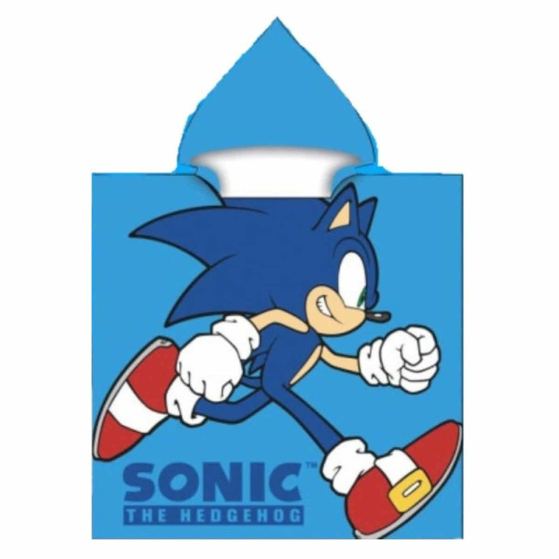 Imagen poncho microfibra sonic infantil 55x110cm