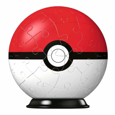 imagen 1 de puzzle 3d pokémon poké ball 54 piezas ravensburg