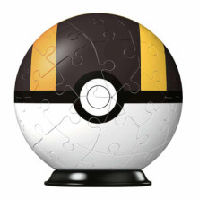 imagen 1 de puzzle 3d pokémon poké ball negra 54 piezas ravens