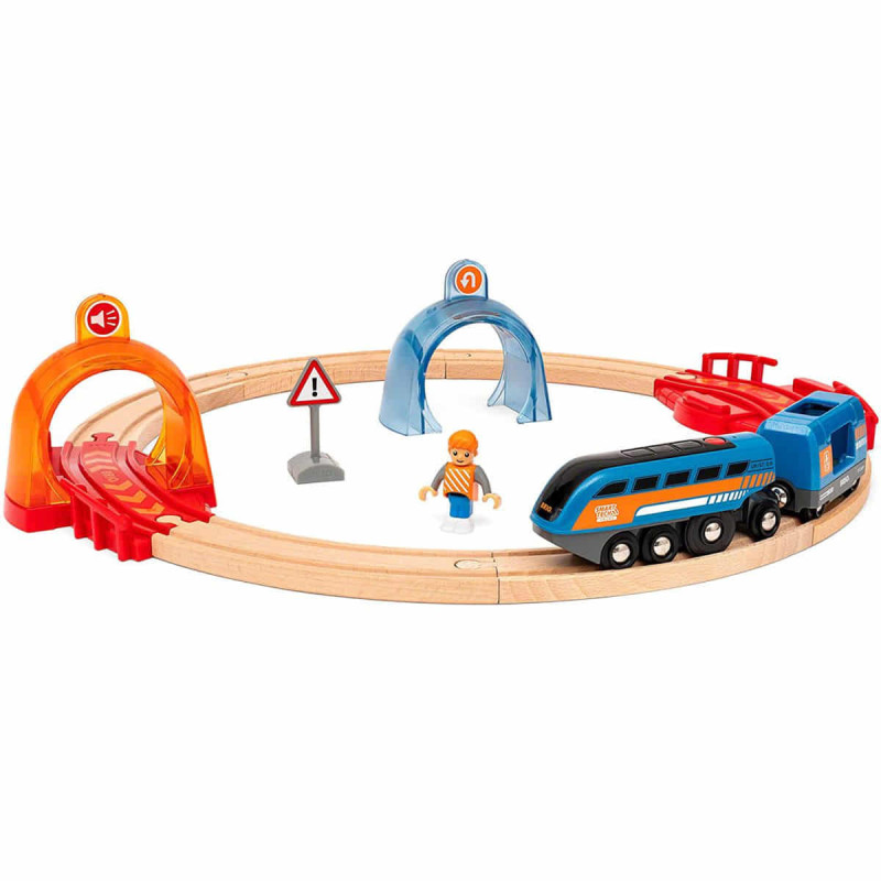 Imagen set ferroviario circular con tuneles de acción sma Imagen set ferroviario circular con tuneles de acción sma