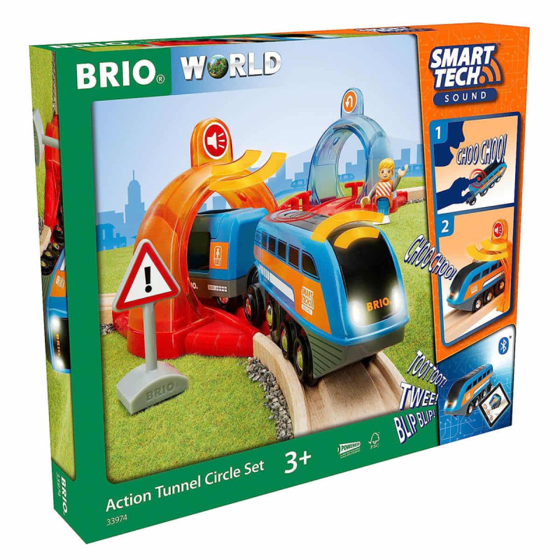 BRIO Mickey Mouse – Set Ferroviario De Madera De 18 Piezas Con Mickey, Minnie Y Donald, Vías Y Vagones, Compatible Con BRIO World