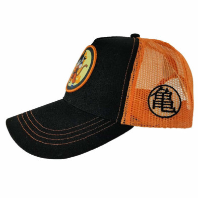 imagen 1 de gorra db trucker goku negro/naranja adulto