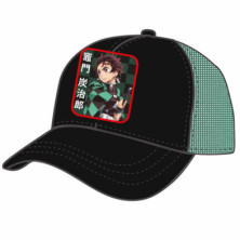 Imagen gorra demon slayer trucker tanjiro negro/verde ad