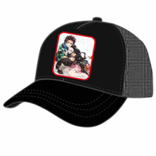 Imagen gorra demon slayer trucker tanjiro/nezuko negro ad