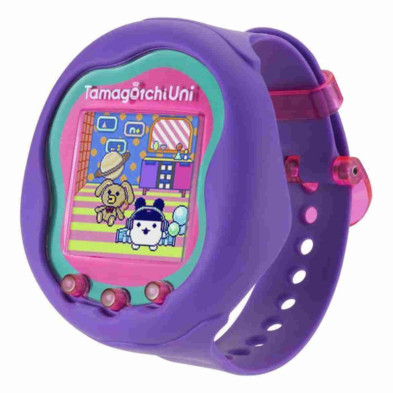 Imagen tamagotchi uni morado mascota virtual de bandai