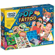 Imagen juego infantil pop tattoo ciencia y juego clemento