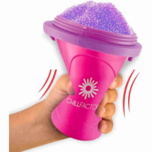 imagen 2 de vaso granizado rosa y amarillo chillfactor reutili