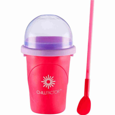 Imagen vaso granizado rosa y morado chillfactor reutiliza