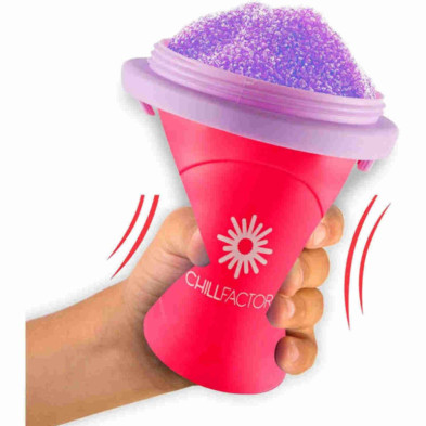 imagen 2 de vaso granizado rosa y morado chillfactor reutiliza