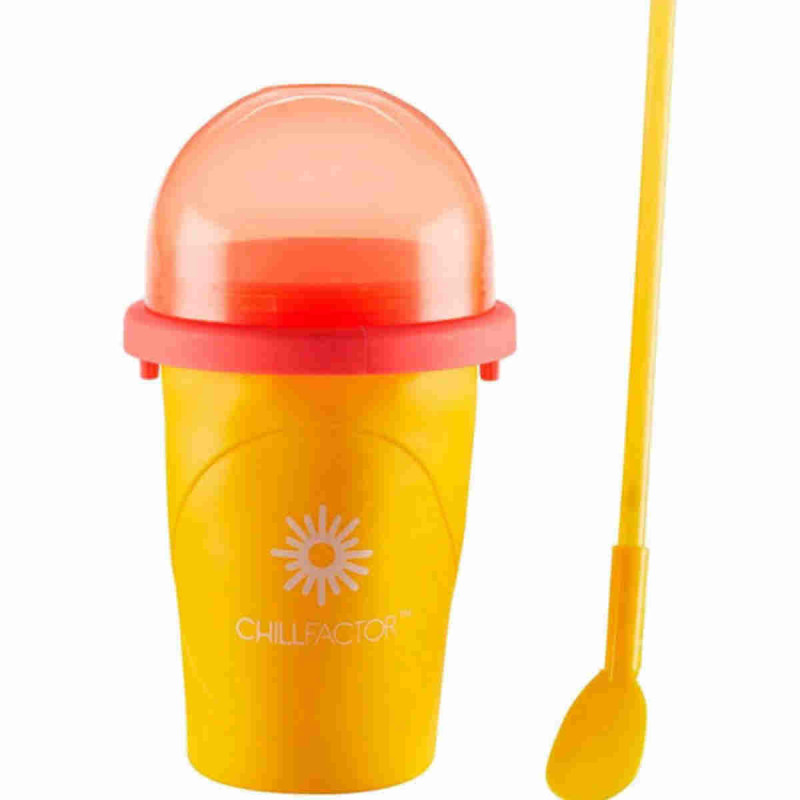 Imagen vaso granizado amarillo y naranja chillfactor reut