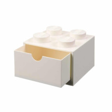 imagen 1 de caja lego ladrillo blanco 16x16x12cm drawer desk 4