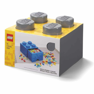 imagen 3 de caja lego ladrillo gris 25x25x18cm drawer 4