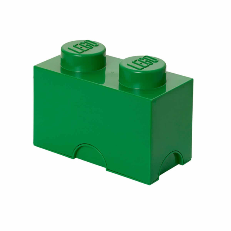Imagen caja lego verde forma de bloque 12.5x25x18cm Imagen caja lego verde forma de bloque 12.5x25x18cm