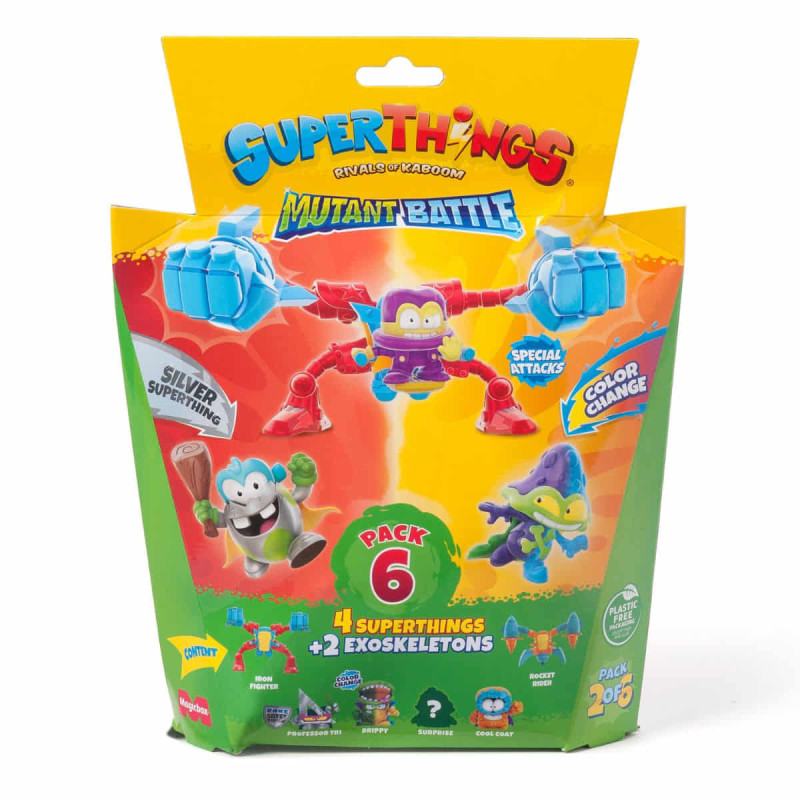 Imagen superthings mutant battle pack - 4 superthings & 2