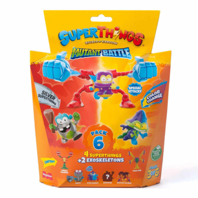 Imagen superthings mutant battle pack - 4 superthings & 2